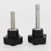 M5 Screw 1 Grip Black Plastic 4-20 Head Furniture 4 Thread Star Knob M8