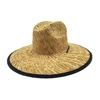 Factory low MOQ unisex natural grass hand woven lifeguard straw hat