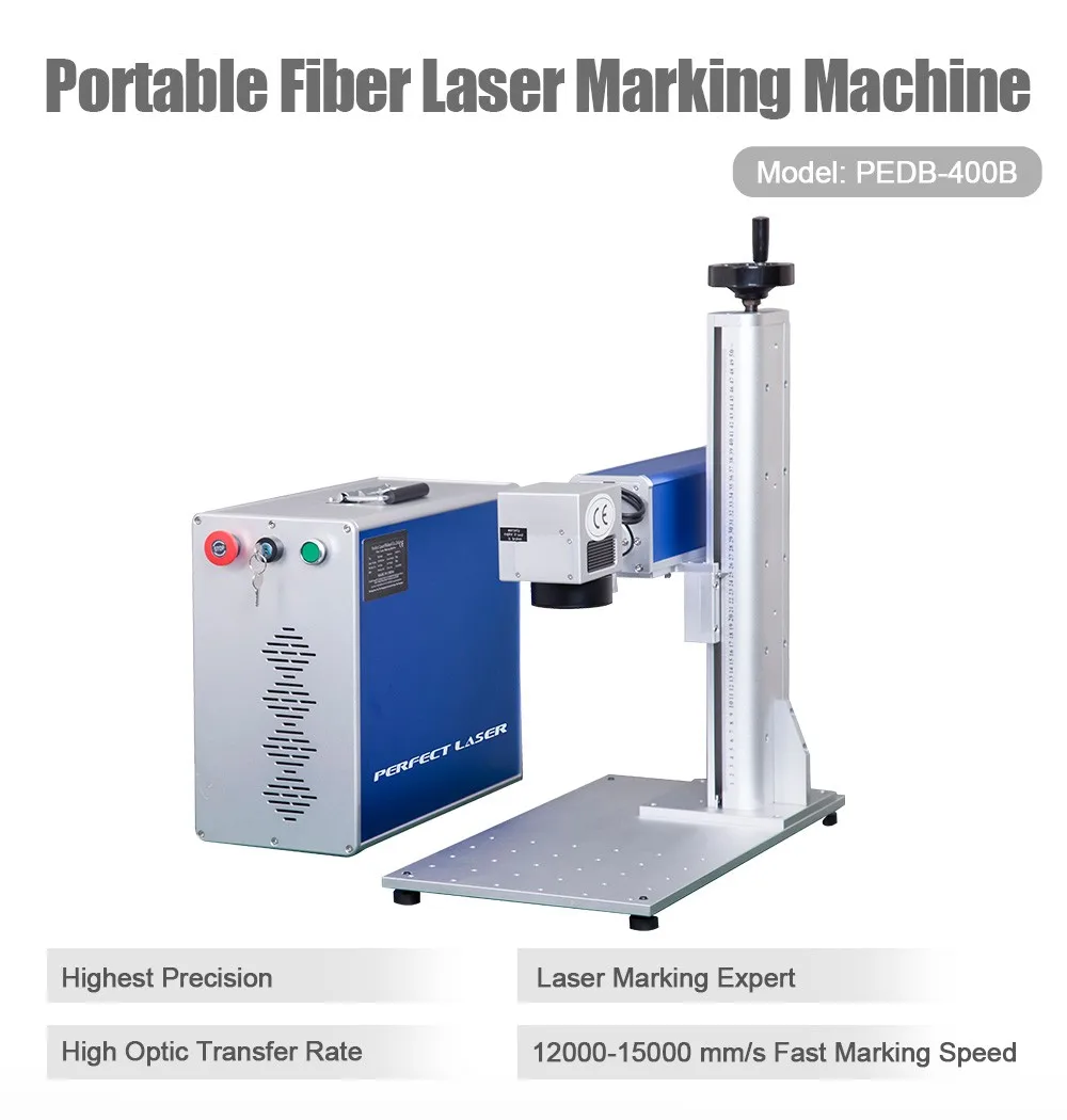 30w Desktop Fiber Laser Marking Machine Pedb-400b Marker Stainless ...