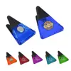 Great quality mini size fancy style favorable price triangle shaped durable plastic fridge magnetic clip with rubber grip
