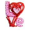 Amazon Hot Selling LOVE Balloon Hot pink color Heart Foil baloon Bridal Shower Balloon Wedding Balloon Decorations