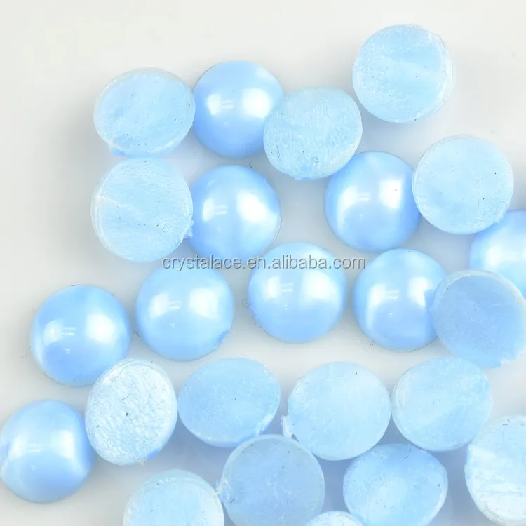 Wholesale Acrylic Colors Iron on Half Pearls, Hotfix Half Pearls with Flat Back, Heat Transfer Half Round Pearls for Garment