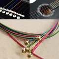 Practical 6pcs Set Hot Acoustic Guitar Rainbow Colorful Steel Strings For Acoustic Folk Guitar Classic Guitar