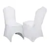White Color Polyester Spandex Banquet Dining Wedding Party Used Chair Covers