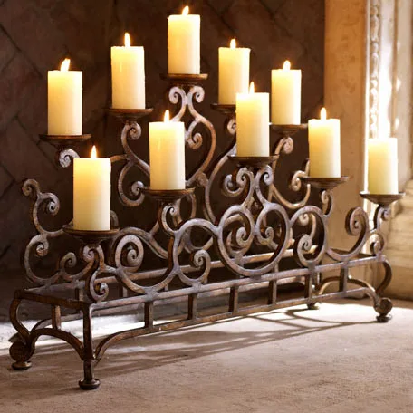 wrought iron candle holders