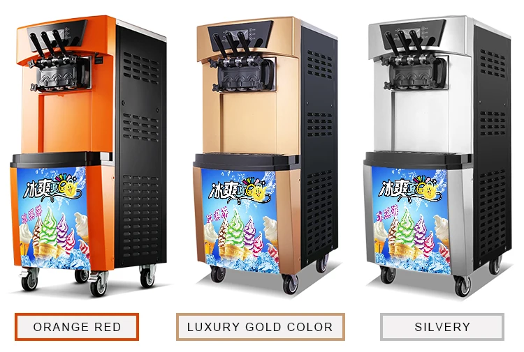 3 Flavors Automatic Ice Cream Machine Soft Serve Ice Cream Machine