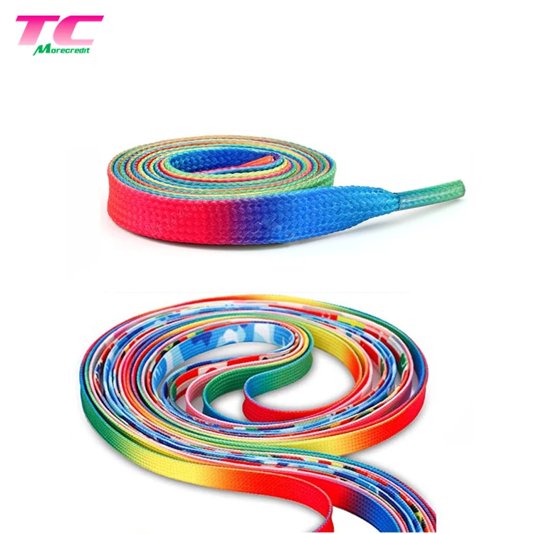 Wholesale 10 Iridescent Colors Sublimation Printed Shoelace Factory