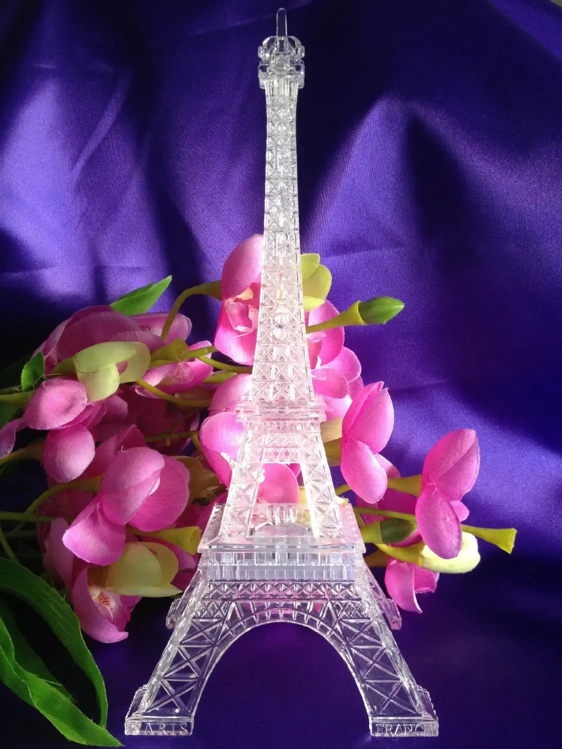 Eiffel Tower Flashing Lights Find Get Quotations 9 Inch Light Up Acrylic Led Eiffel Tower Souvenir W Build In Multicolor Lights