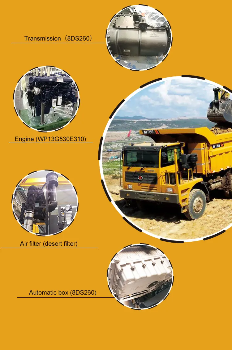 Lgmg Mt86 31700kg 55t Widebody Mining Diesel Fuel Dump Truck Price