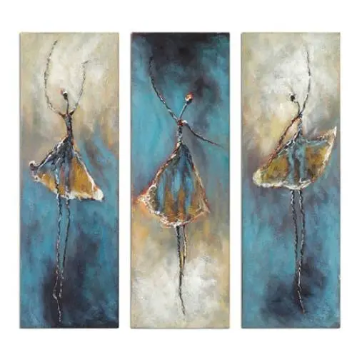 Wieco Art Ballet Dancers 2 Piece Modern Decorative Artwork 100 Wieco Art Dancing S Modern Large Contemporary 3 Panels 100 Hand Painted Stretched And Framed Ballet Dancers Oil Paintings On Canvas Wall Work For