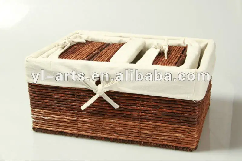 Set Of 5 Corn Husk Handicraft Straw String Weaving Baskets Buy Corn