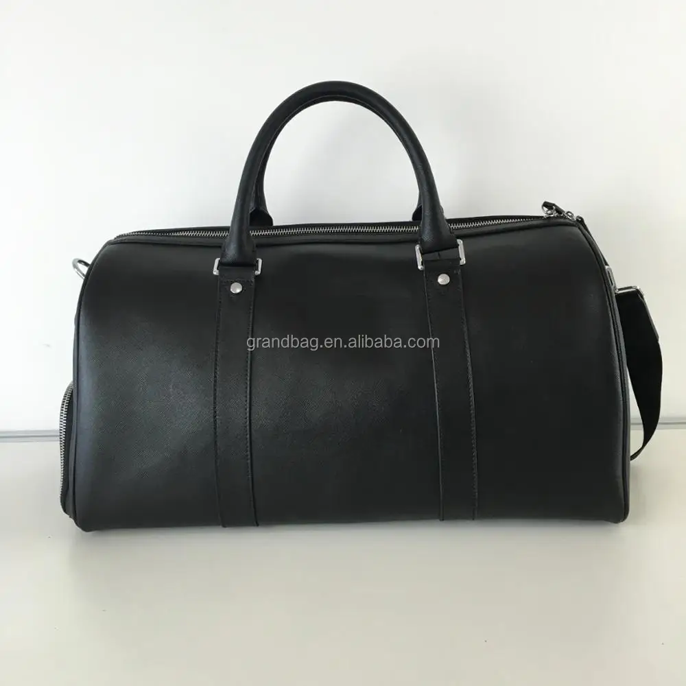 Genuine Saffiano Leather Travel Bag Duffel Holdall Bag Travel Duffle