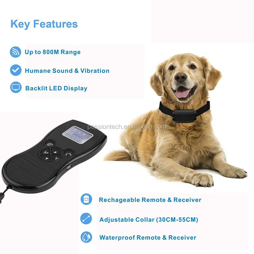 Dog Training Collar Rechargeable And Waterproof Bark Stop Anti No Bark