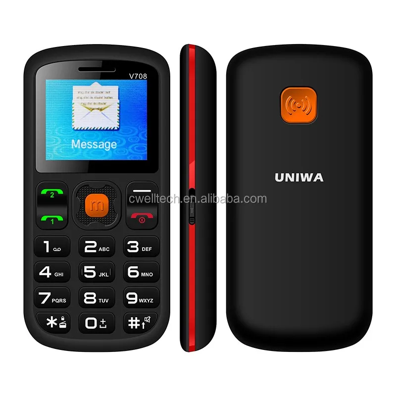 2.31 Inch Curved Screen Uniwa V808g 3g Wcdma Sos Function Special