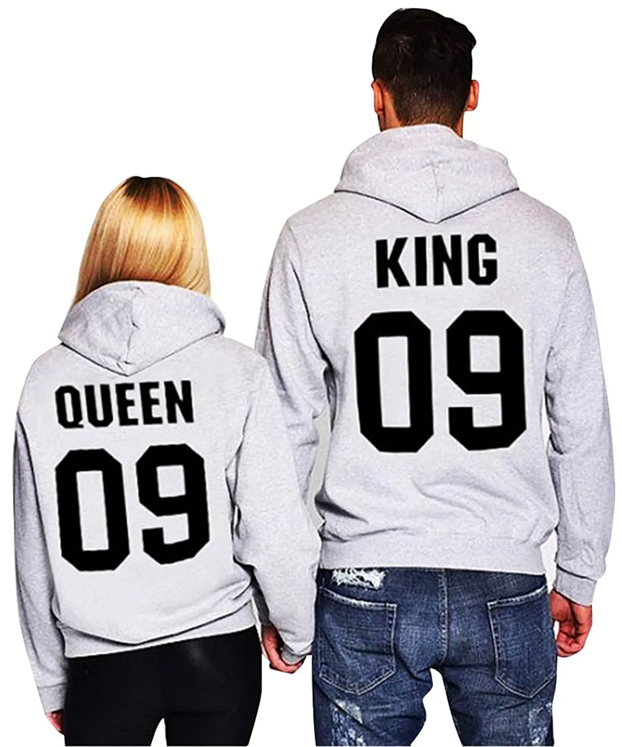 king and queen zip up hoodies