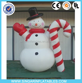 large inflatable christmas decorations snow man with candy cane - Large Inflatable Christmas Decorations large inflatable christmas decorations snow man with candy cane - Large Inflatable Christmas Decorations