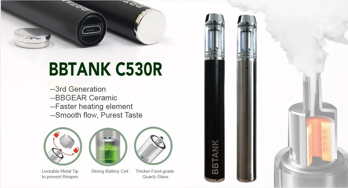 Custom logo 0.5ml Wickless vape pen 530 mah ecig battery USB rechargeable rosin vaporizer pen Canada