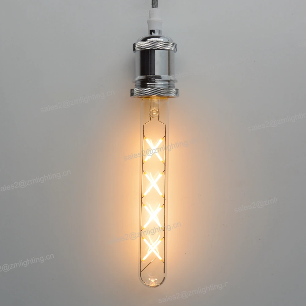 225mm long vintage long tube edison light bulb 8W 220V T30 led filament bulb