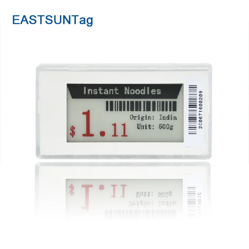 Eastsun white e-paper shelf label for supermarket