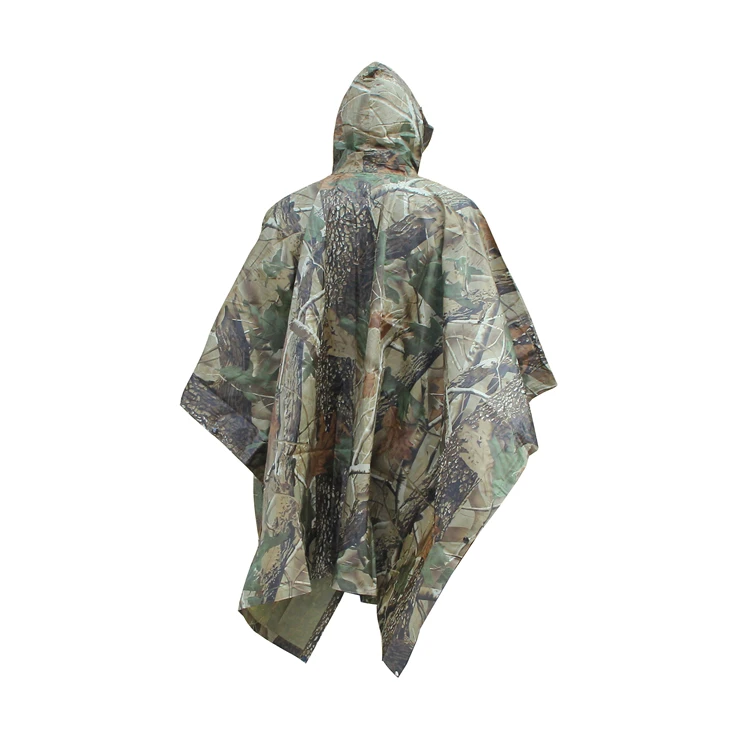Creative Fashion Polyester Adult Camouflage Military Rain Poncho ...