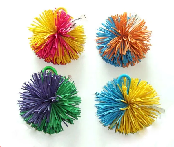 Koosh Ball Kids Toy Ball Rainbow Pom Ball Rubber String 5 /6/7/8/9 Cm ...