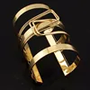 Statement Lock Catch Alloy Opened Bangles Women Dress Jewelry Handwork Accessories Metal Hand Cuff Bracelets