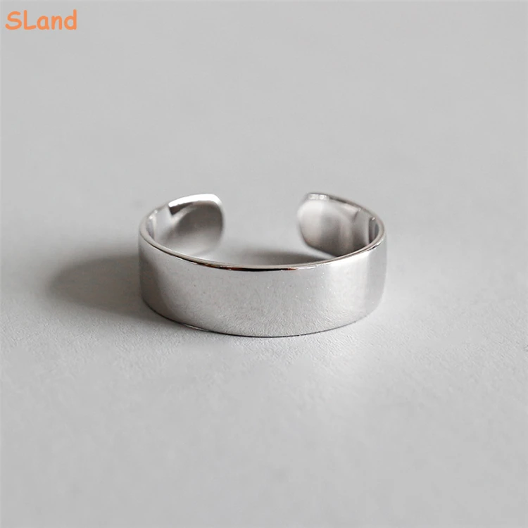 Wholesale 50 Black 8mm Flat Plain Band stainless steel rings Jewelry lots