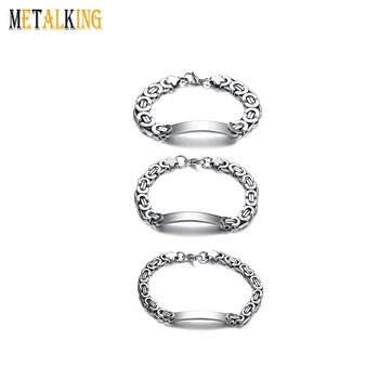 Byzantine Bracelets Stainless Steel Braid Chain Link Bracelet For Byzantine Bracelets Stainless Steel Braid Chain Link Bracelet For Men Silver Color Polished Bend Can