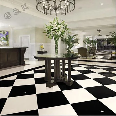 Restaurant Floor Mono Full Body Super Black Polished China Porcelain Tile Supplier