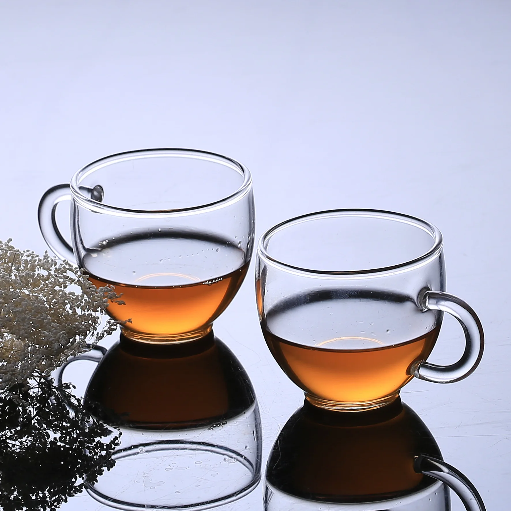 100ml 200ml Single Layer Borosilicate Shot Small Thin Glass Tea Cups