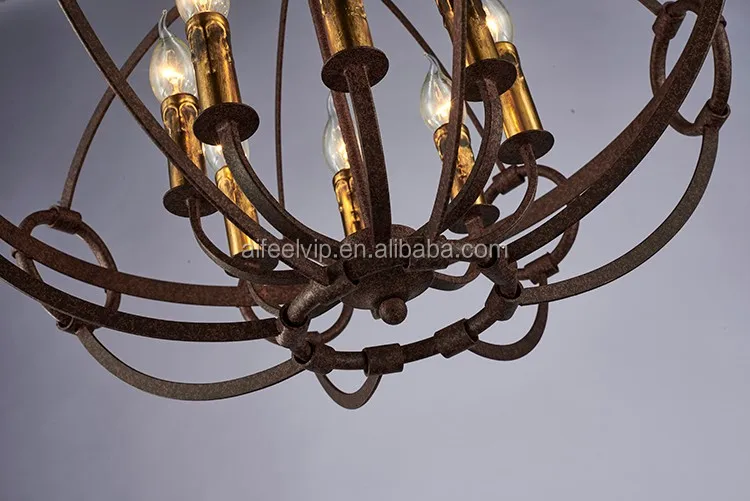 Turkish vintage industrial camino round drum circular lantern led pendant light chandelier for living room