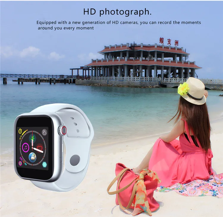 2020 Newest High Quality W6 SIM Smart Watch with Camera for IOS Android like IWO 6 7 8 10 11 Smartwatch for iphone xs max