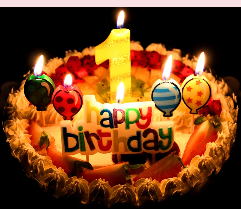 Colored 12Pcs Flame Magic Candles Birthday Cake Angel Flame Party Celebra Gift