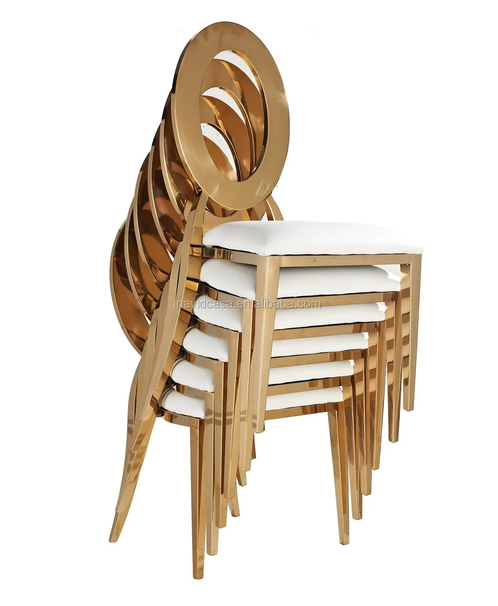 B8030 Congling Stackable Bulk Chairs Gold Wholesale White Chair Buy