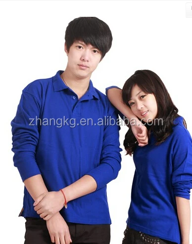 Love Couple Polo Shirt,Customized Long Sleeve Polo Shirts For Couples