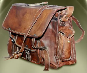 camel leather laptop bag