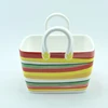 Hand Painted Rainbow Ceramic Frog Basket KitchenWare