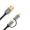 New Arrival Black Color Combo USB Phone Cord Custom Design