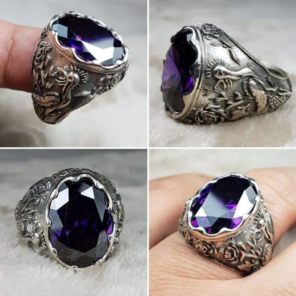 blue amethyst ring vintage blue amethyst ring vintage