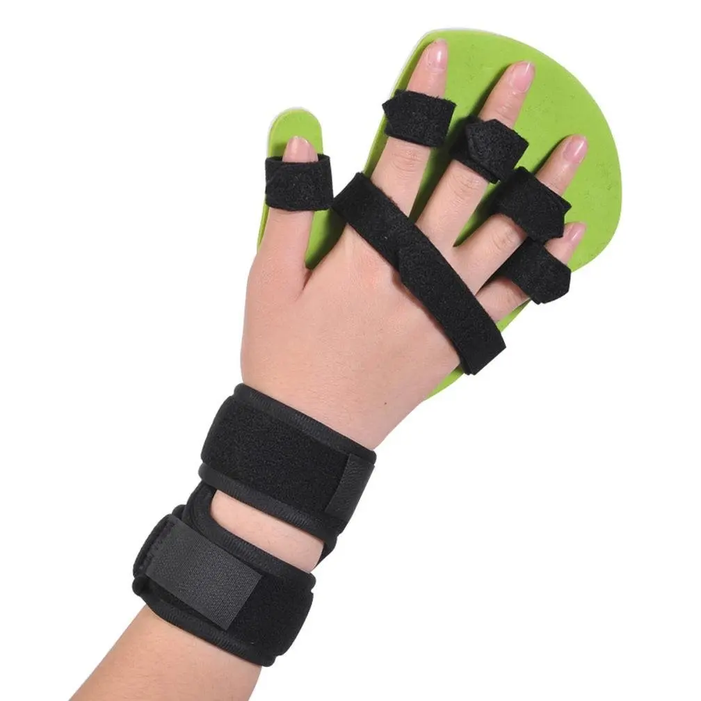 MQYH@ Index Finger Stroke Hemiplegia Rehabilitation Equipment Spasm Finger Rehabilitation Orthosis Fixed Fingerboard Adjustable Aluminum Stent PE Material
