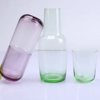 Dyed Color Bedside Water Carafe Set Buy Bedside Water Carafe Set Dyed Color Bedside Water Carafe Set Dyed Color Bedside Water Carafe With Glass Cup Product On Alibaba Com