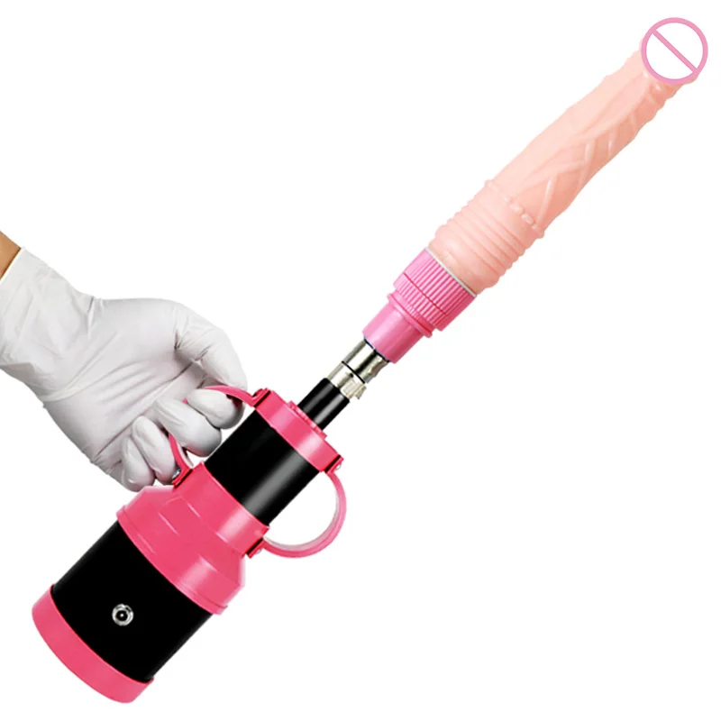 Automatic Electric Telescopic Handhold Gun/Cannon Female Masturbation Machine With Thrusting Dildo Sex Toys for Couple