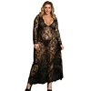 Two Color Four Size Mature Women Sexy Lace Wedding Womens Long Nightgown