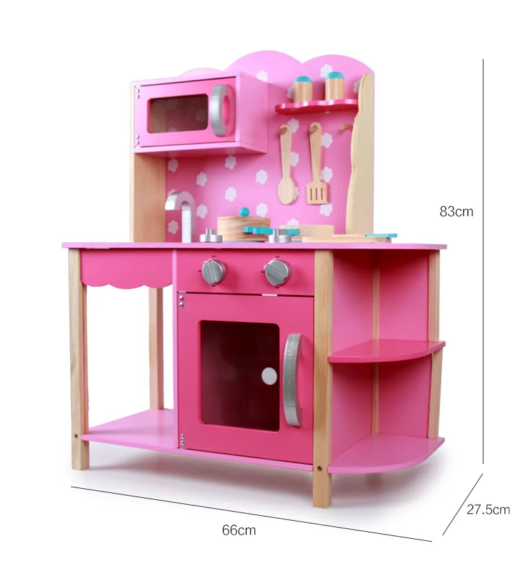 2019 Kids Wood Kichen Set Wooden Toy Kitchen Set For The Girls Pretend