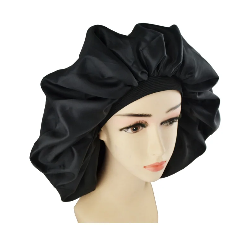 Vente en gros Bonnet de bonnet de cheveux en soie à volants 100 pour dormir  Fournisseurs -Sino