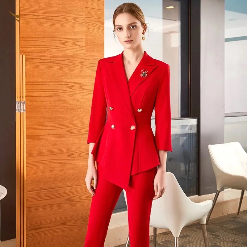New Design Ladies Tuxedo Pant Tracking Suit Design Suit Suits Female ...