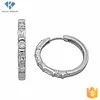 korean designer inspired silver cz big hoops jewelry earrings wholesale