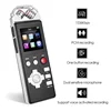 PCM Lossless Stereo Recording Voice Logger Digital Voice Recorder with TF Card FM Radio Dictaphone Black