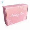 Custom Pink Color Printed Fashion Hot Sale Gift Set Cosmetic Packaging Box