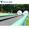 Outdoor inflatable walking ball race track, double row long inflatable zorb ball track